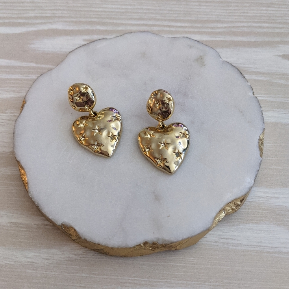 Nwot heart earrings